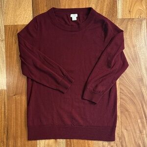 J Crew wool sweater 3/4 sleeve large